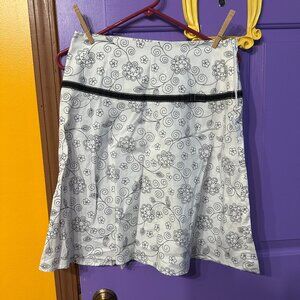 White and black skirt